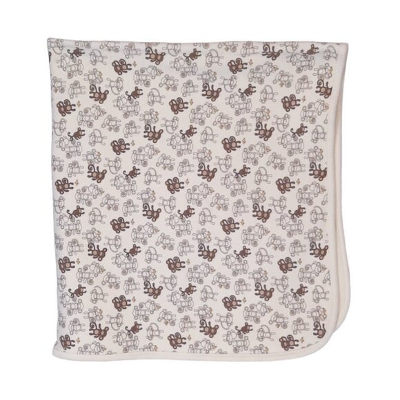 2007 Gymboree Monkey See Monkey Do Double Sided Lovey Security Blanket 32" X 27" - Picture 3 of 7